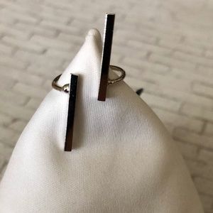 SILVER GEOMETRIC CREATIVE ADJUSTABLE RING